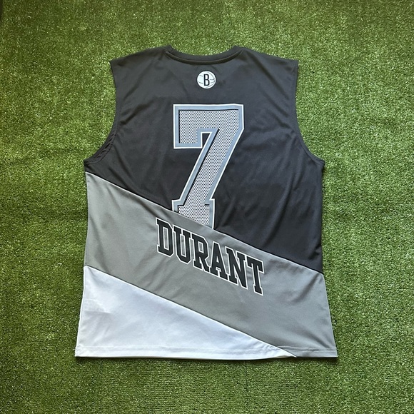 NBA Brooklyn Nets Kevin Durant Black and Grey Basketball Jersey - Picture 1 of 9